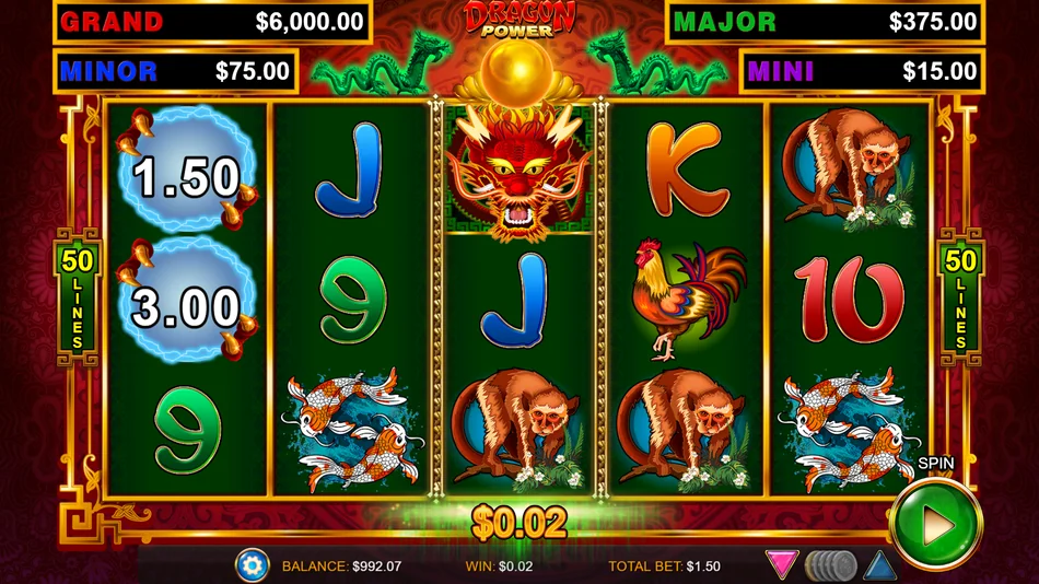 Dragon Cash free spins screen with remaining spins and active multiplier